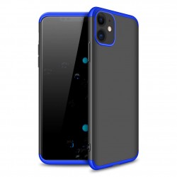 Пластикова накладка GKK LikGus 360 градусів (opp) для Apple iPhone 12 (6.1 "") (Чорний / Синій)