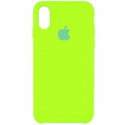 Чохол Silicone Case (AA) для Apple iPhone XS Max (Салатовий / Neon Green)