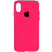Чохол Silicone Case Full Protective (AA) для Apple iPhone X (5.8 "") / XS (5.8 "") (Рожевий / Barbie pink)