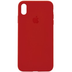 Чехол Silicone Case Full Protective (AA) для Apple iPhone XS Max (Красный / Dark Red)
