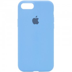 Чехол Silicone Case Full Protective (AA) для Apple iPhone SE (2020) (Голубой / Cornflower)