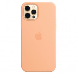 Чехол Silicone Case Full Protective (AA) для Apple iPhone 12 Pro / 12) (Оранжевый / Cantaloupe)