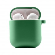Силіконовий футляр з мікрофіброю для навушників Airpods 1/2 (Зелений / Spearmint)