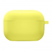 Силіконовий футляр з мікрофіброю для навушників Airpods Pro (Жовтий / Bright Yellow)