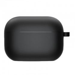 Силіконовий футляр з мікрофіброю для навушників Airpods Pro (Чорний / Black)