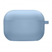 Силіконовий футляр з мікрофіброю для навушників Airpods Pro (Блакитний / Lilac Blue)