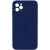 Чохол Silicone Case Square Full Camera Protective (AA) для Apple iPhone 11 Pro Max (Темно-синій / Midnight blue)