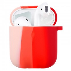 Силіконовий футляр Colorfull для навушників AirPods 1/2 (Рожевий / Червоний)