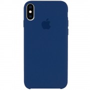 Чохол Silicone Case (AA) для Apple iPhone XS Max (6.5"") (Синій / Navy Blue)