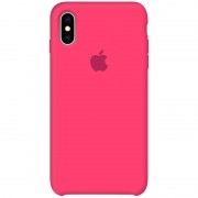 Чохол Silicone Case (AA) для Apple iPhone X / XS (Рожевий / Barbie pink)