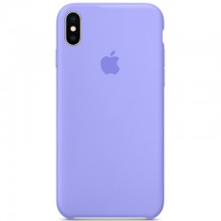 Чохол Silicone Case (AA) для Apple iPhone X / XS (Блакитний / Lilac Blue)