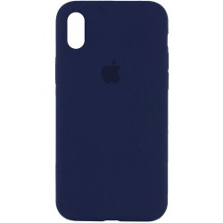 Чохол Silicone Case Full Protective (AA) для Apple iPhone X / XS (Синій / Deep navy)