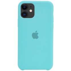 Чехол Silicone Case (AA) для Apple iPhone 11 (Бирюзовый / Marine Green)