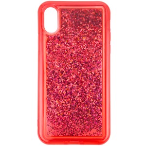 TPU + PC чохол на Apple iPhone XS Max (6.5") Sparkle (glitter) (Червоний)