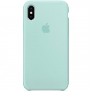 Чохол для iPhone XS Max Silicone Case (AA) (Бірюзовий / Marine Green)