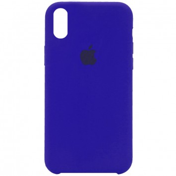 Чохол для iPhone XS Max Silicone Case (AA) (Синій / Shiny blue)