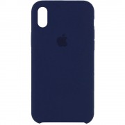 Чохол для iPhone XS Max Silicone Case (AA) (Синій / Deep navy)