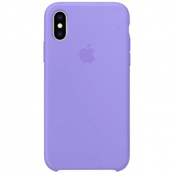 Чохол для iPhone X / XS Silicone Case (AA) (бузковий / Dasheen)