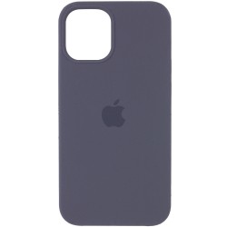 Чехол для iPhone 12 Pro / 12 Silicone Case (AA) (Серый / Dark Grey)