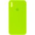 Чохол для iPhone XS Silicone Case Square Full Camera Protective (AA) (Салатовий / Neon green)