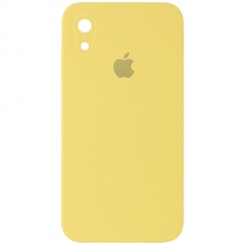 Чохол для iPhone XR Silicone Case Square Full Camera Protective (AA) (Жовтий / Canary Yellow)