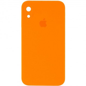 Чохол для iPhone XR Silicone Case Square Full Camera Protective (AA) (Помаранчевий / Bright Orange)