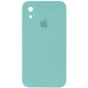 Чохол для iPhone XR Silicone Case Square Full Camera Protective (AA) (Бірюзовий/Ice Blue)