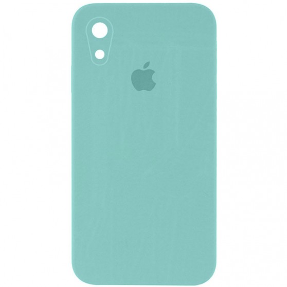 Чохол для iPhone XR Silicone Case Square Full Camera Protective (AA) (Бірюзовий/Ice Blue)