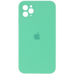 Чехол для iPhone 11 Pro Silicone Case Square Full Camera Protective (AA) (Зеленый / Spearmint)