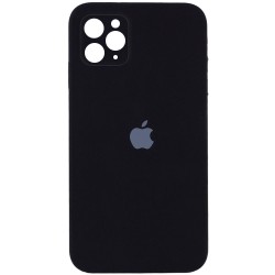 Чехол для iPhone 11 Pro Silicone Case Square Full Camera Protective (AA) (Черный / Black)