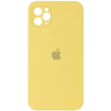 Чохол для iPhone 11 Pro Max Silicone Case Square Full Camera Protective (AA) (Жовтий / Canary Yellow)