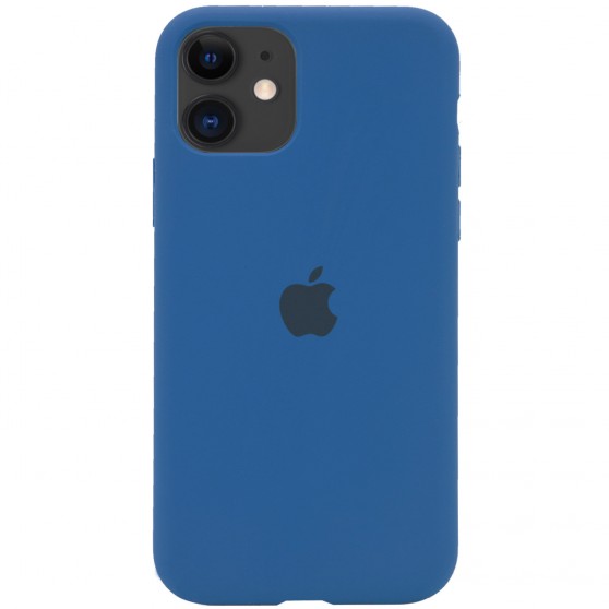 Чохол для Apple iPhone 11 (6.1") - Silicone Case Full Protective (AA) (Синій / Navy Blue)