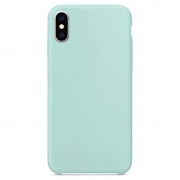 Чохол для iPhone XS Max (6.5") Silicone Case without Logo (AA) (Блакитний / Marine Green)