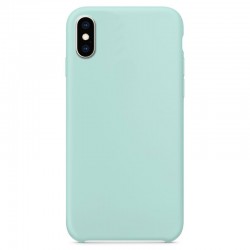 Чехол для iPhone XS Max (6.5") Silicone Case without Logo (AA) (Голубой / Marine Green)