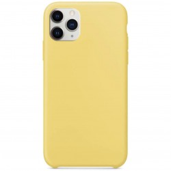 Чехол для Apple iPhone 11 Pro Max (6.5") Silicone Case without Logo (AA) (Желтый / Yellow)