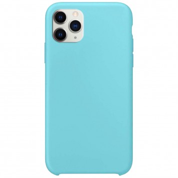 Чохол для iPhone 11 Pro Max (6.5") Silicone Case without Logo (AA) (Блакитний / Marine Green)