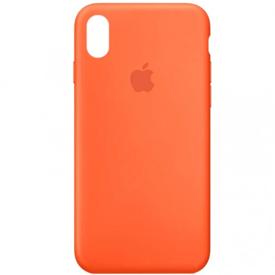 Чохол для iPhone XR Silicone Case Full Protective (AA) (Помаранчевий / Electric Orange)