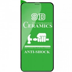 Защитная пленка для iPhone 11 / XR Ceramics 9D (без упак.) (Черный)