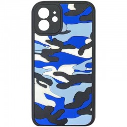 Чехол для iPhone 12 TPU+PC Army Collection (Синий)