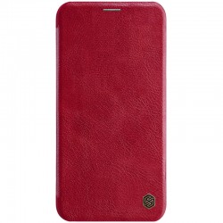 Кожаный чехол (книжка) для iPhone 11 Pro (5.8") Nillkin Qin Series (Красный)