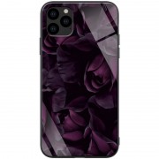 TPU+Glass чохол для iPhone 11 Pro Max ForFun (Фіолетовий/Рози)