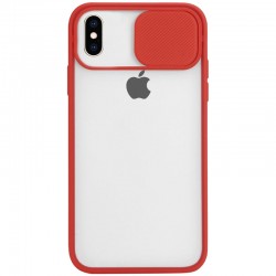 Чехол Camshield mate TPU со шторкой для камеры для Apple iPhone X / XS (5.8"") (Красный)