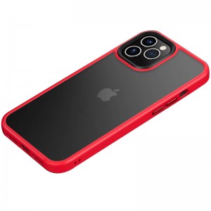 TPU+PC чохол для iPhone 12 Pro / 12 Metal Buttons (Червоний)