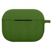 Силіконовий футляр New з карабіном для навушників Airpods Pro (Зелений / Army green)
