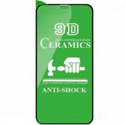 Захисна плівка для iPhone 13/13 Pro Ceramics 9D (без упак.) (Чорний)