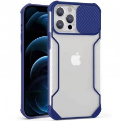 Чехол для iPhone 11 Pro Max Camshield matte Ease TPU со шторкой (Синий)