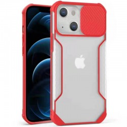 Чехол для iPhone 13 Camshield matte Ease TPU со шторкой (Красный)