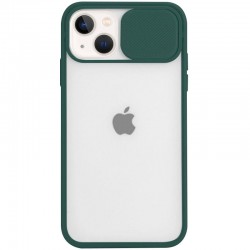 Чехол для iPhone 13 Camshield mate TPU со шторкой для камеры (Зеленый)