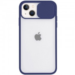 Чехол для iPhone 13 Camshield mate TPU со шторкой для камеры (Синий)