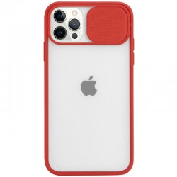 Чехол для iPhone 13 Pro Max Camshield mate TPU со шторкой для камеры (Красный)